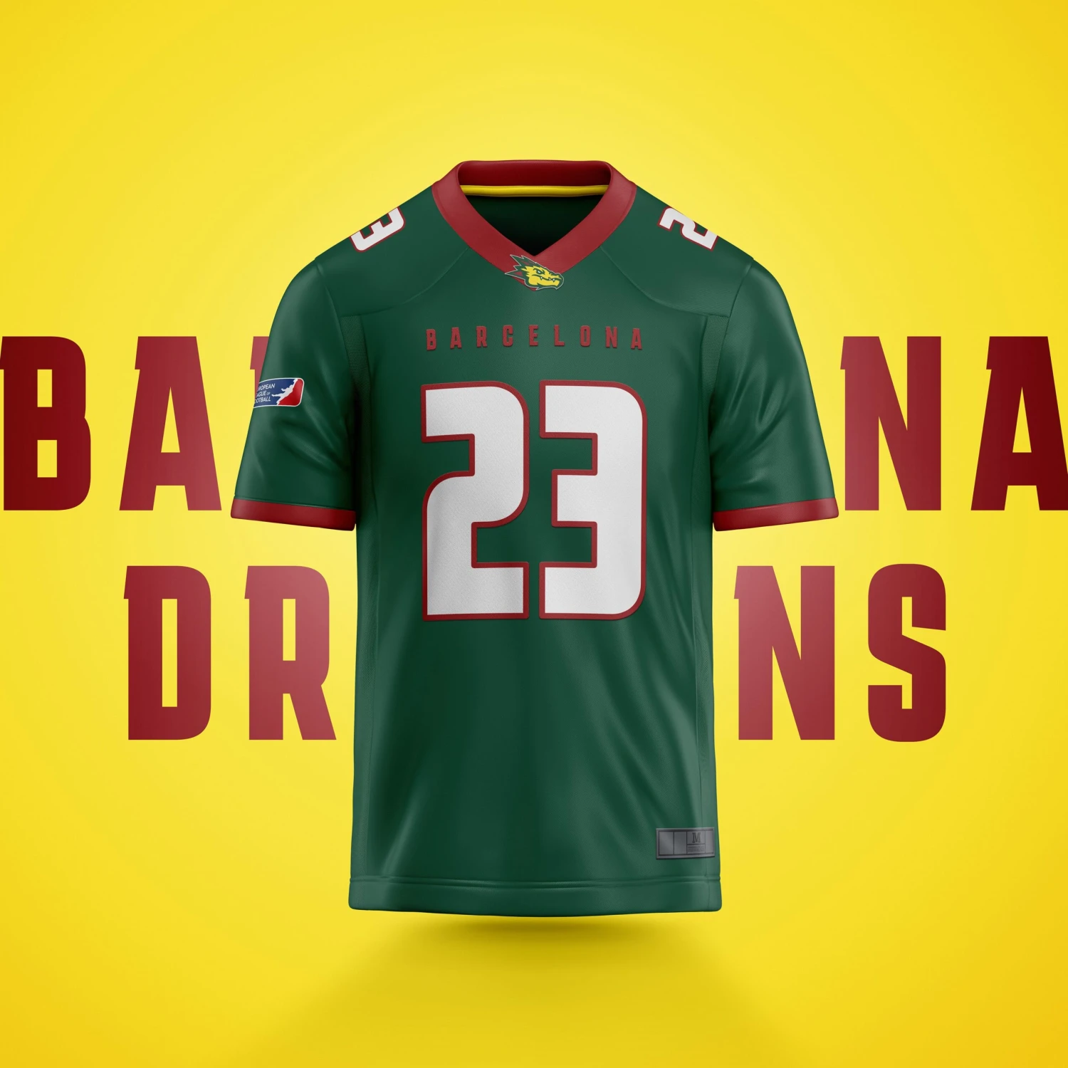 Barcelona Dragons Authentic Game Jersey 3 Barcelona Dragons Authentic Game Jersey