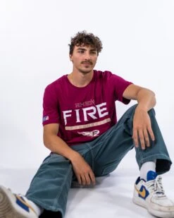Rhein Fire Identity T-Shirt 9 Rhein Fire Identity T-Shirt -Football Gear Shop Burgundy Identity RHF T Shirt 3 min