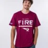 Rhein Fire Identity T-Shirt 1 Rhein Fire Identity T-Shirt -Football Gear Shop Burgundy Identity RHF T Shirt min