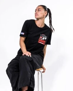 Helvetic Guards Essential T-Shirt 9 Helvetic Guards Essential T-Shirt -Football Gear Shop Merchandise 2023 BalkenFootball Black Eleni FullBody HVG Logo T Shirt Women