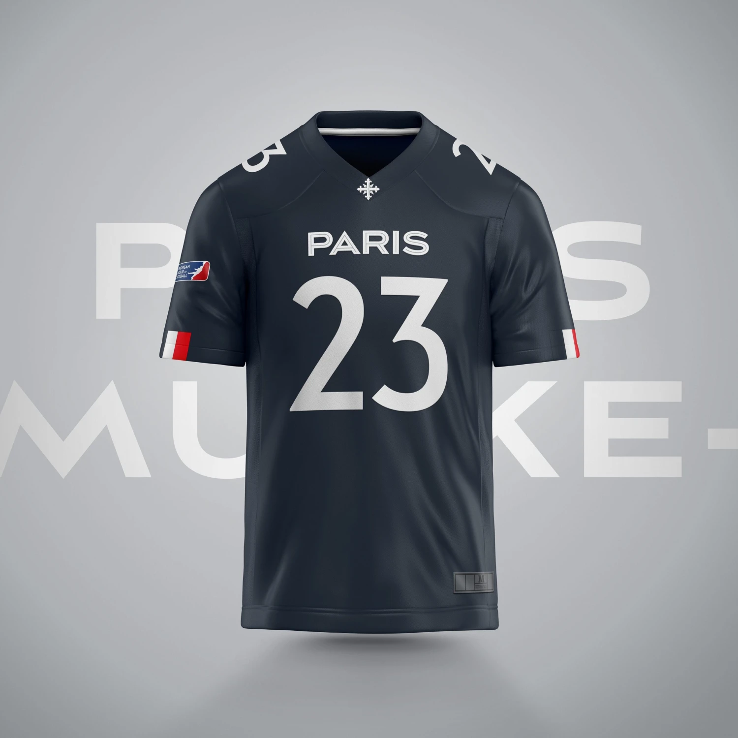 Paris Musketeers Authentic Game Jersey 3 Paris Musketeers Authentic Game Jersey